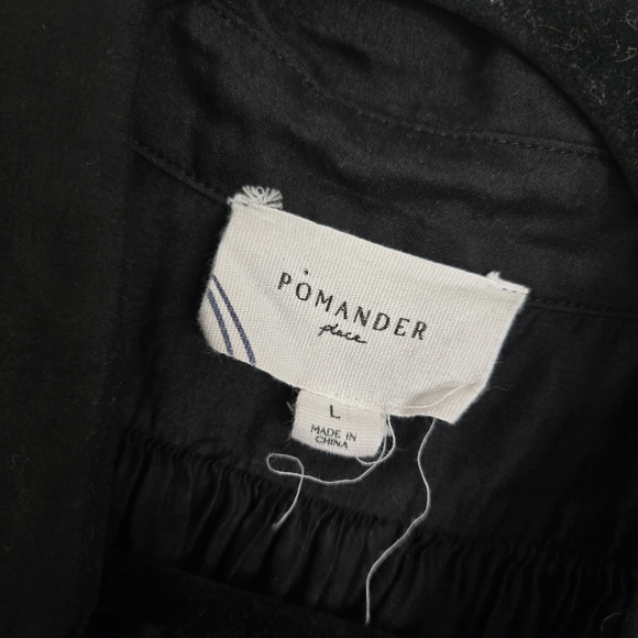 Tuckernuck Pomander Place Flowy Black Clemens Top, L - Picture 10 of 12